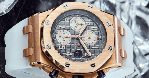 Rubber Strap for Audemars Piguet 42mm Royal Oak Offshore (Tang Buckle) - Translucent Glacier Ice