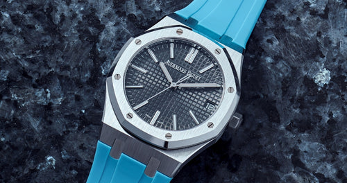 Rubber Strap for Audemars Piguet Royal Oak (41mm) - Miami Blue