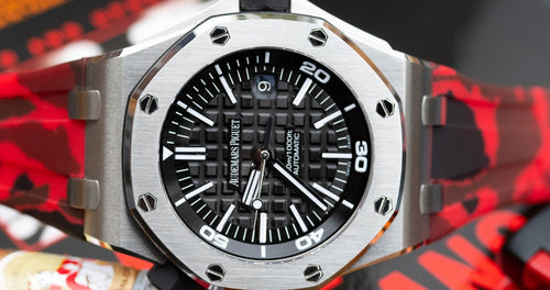 Rubber Strap for Audemars Piguet Diver - Red Camo