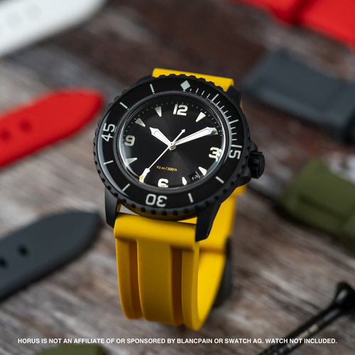 Rubber Strap for Blancpain x Swatch Fifty Fathoms - Sunshine Yellow