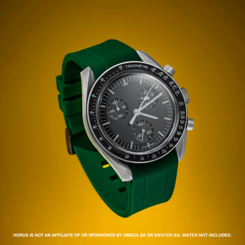 Rubber Strap for Swatch x Omega Moonswatch - Forest Green