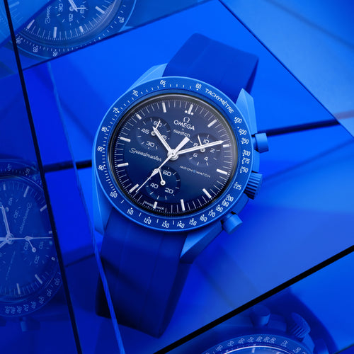 Rubber Strap for Swatch x Omega Moonswatch - Gulfstream Blue