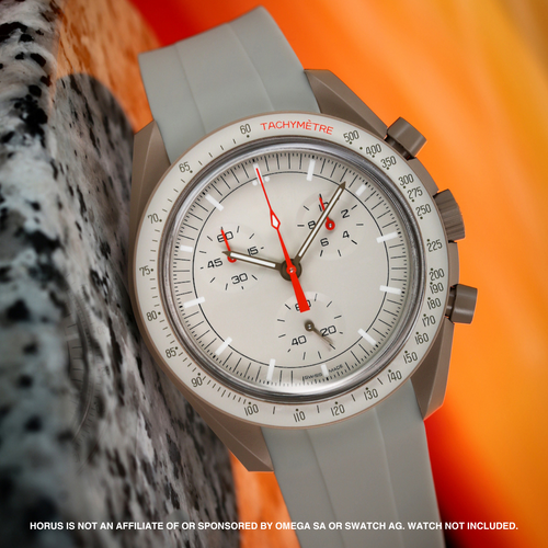 Rubber Strap for Swatch x Omega Moonswatch - Hurricane Grey