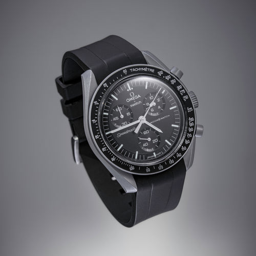 Rubber Strap for Swatch x Omega Moonswatch - Jet Black