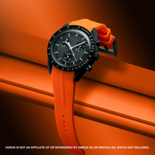 Rubber Strap for Swatch x Omega Moonswatch Mix & Match Buckle - Tangerine Orange