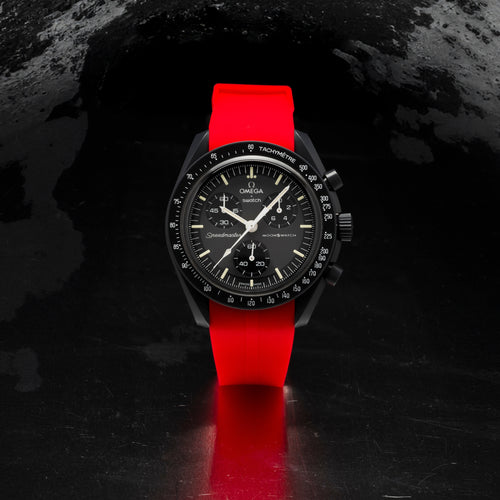 Rubber Strap for Swatch x Omega Moonswatch Mix & Match Buckle - Heat Red