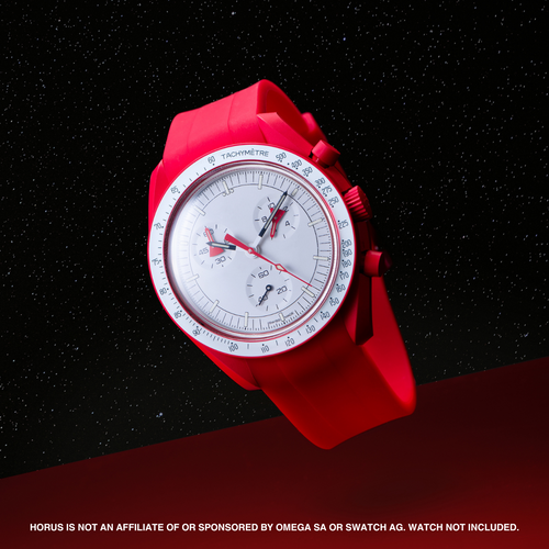 Rubber Strap for Swatch x Omega Moonswatch - Heat Red