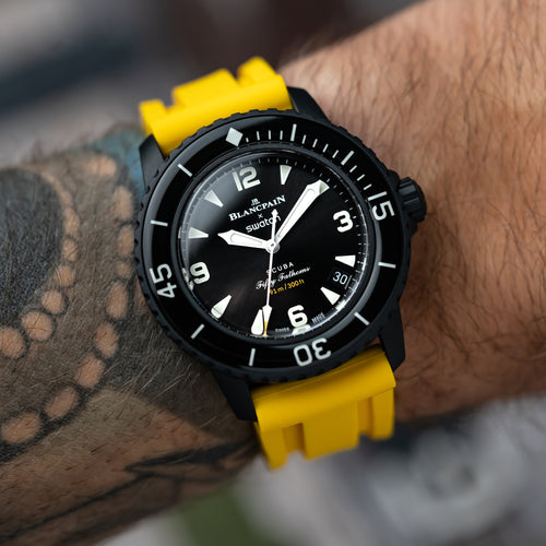 Rubber Strap for Blancpain x Swatch Fifty Fathoms - Sunshine Yellow