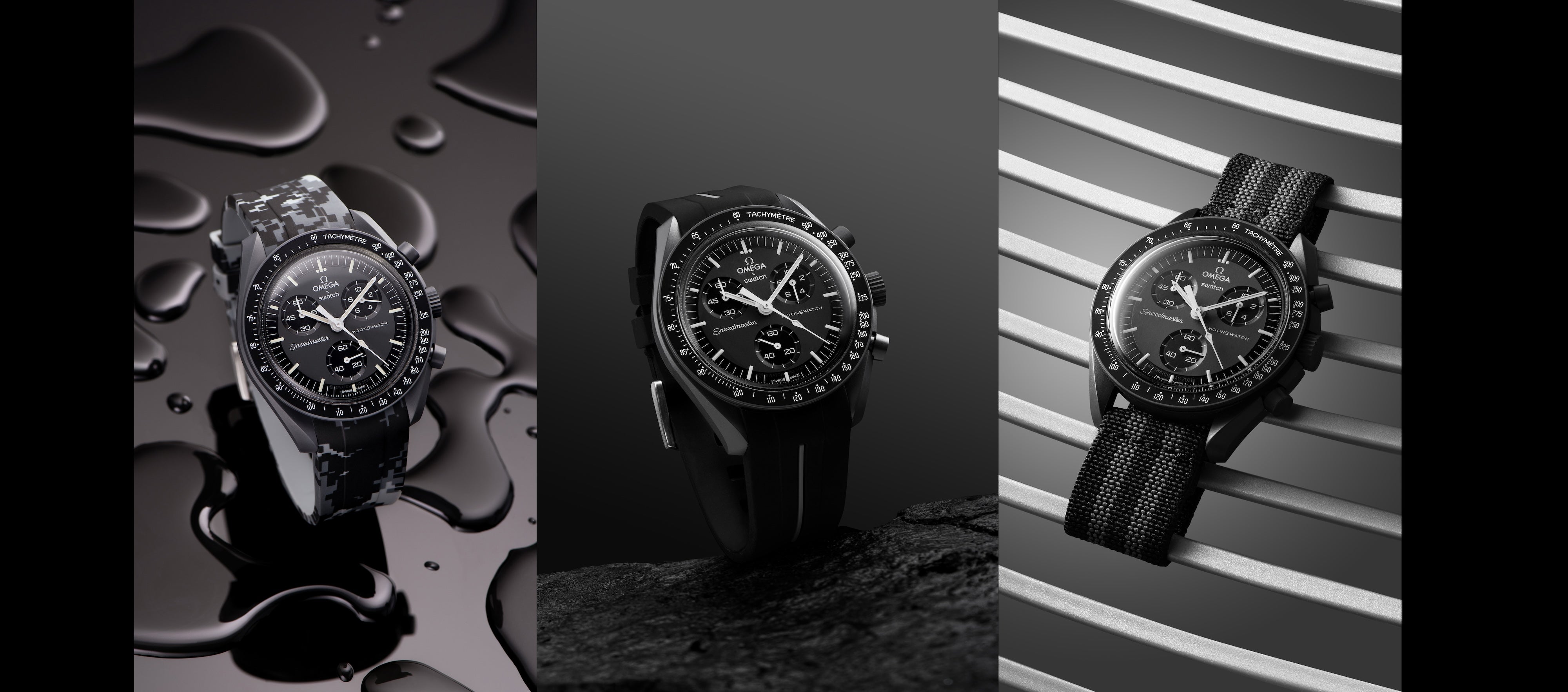 An all-black design that elevates effortlessly with any strap from our selection.