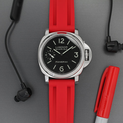 Rubber Strap for Panerai Luminor - Heat Red