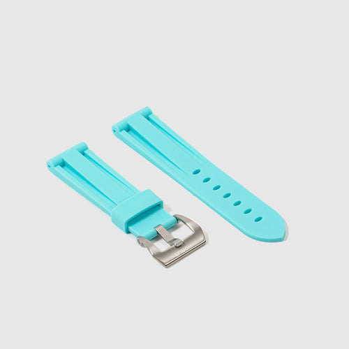 Rubber Strap for Blancpain x Swatch Fifty Fathoms - Seafoam Blue