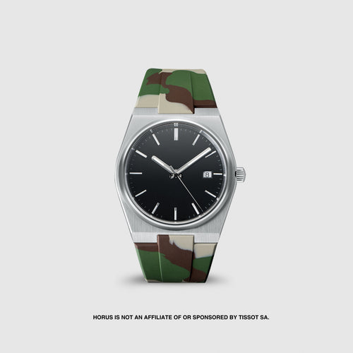 FKM Rubber Strap for Tissot PRX - Jungle Camo