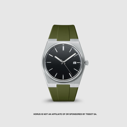 FKM Rubber Strap for Tissot PRX - Moss Green