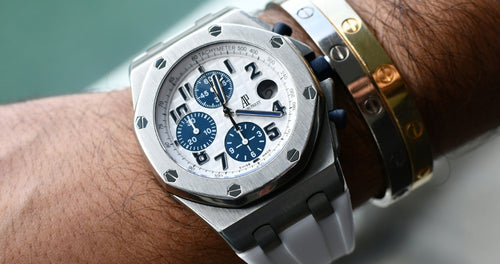 Rubber Strap for Audemars Piguet 42mm Royal Oak Offshore (Deployant Clasp) - Arctic White