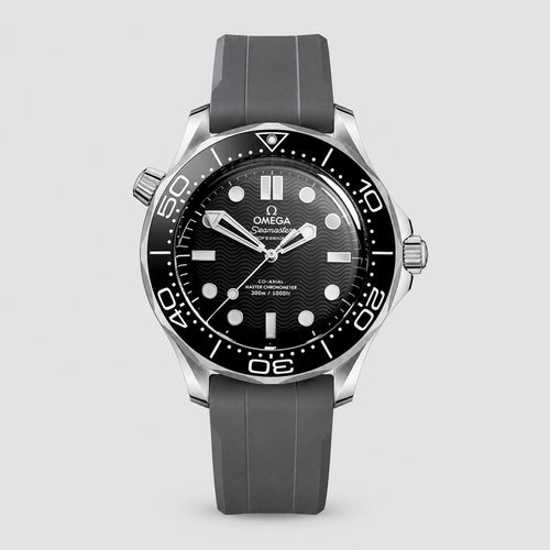 FKM Rubber Strap for Omega Seamaster - Carbon Grey