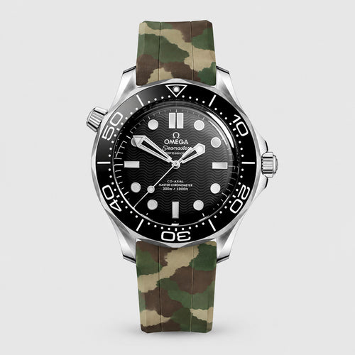 FKM Rubber Strap for Omega Seamaster - Jungle Camo