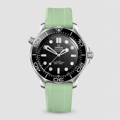 FKM Rubber Strap for Omega Seamaster - Sage Green