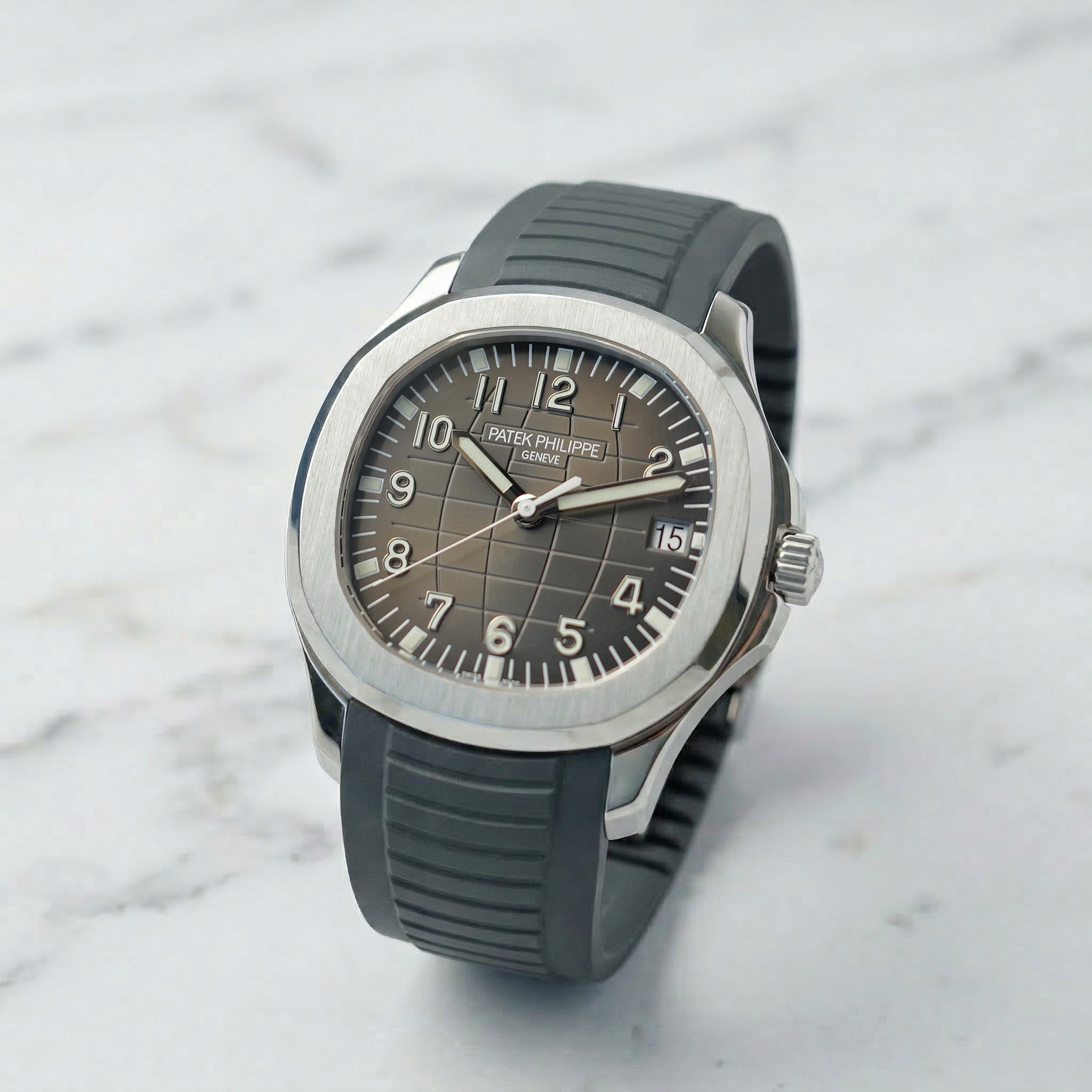 Patek Philippe Aquanaut 5167A on Carbon Grey Rubber Horus Strap