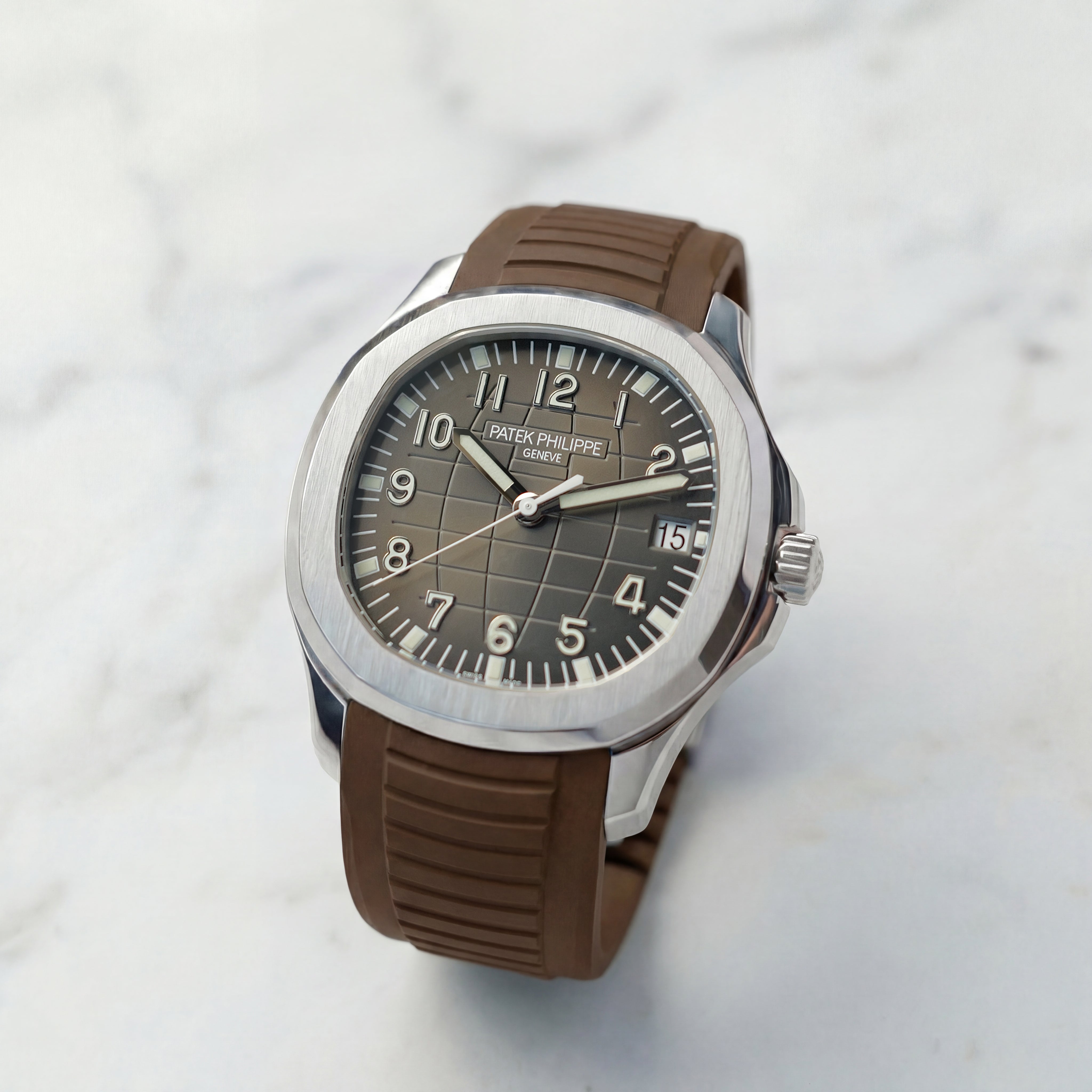 Patek Philippe Aquanaut 5167A on Mocha Rubber Horus Strap