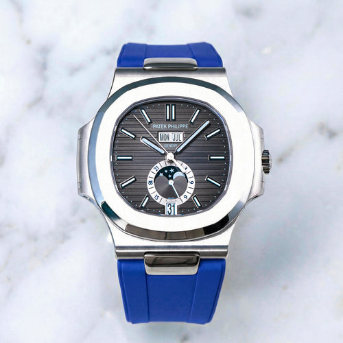 FKM Rubber Strap for Patek Philippe Nautilus - Biscayne Blue