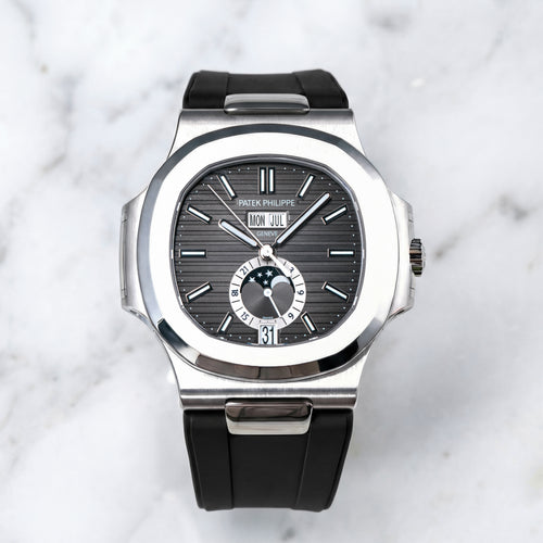 FKM Rubber Strap for Patek Philippe Nautilus - Space Black