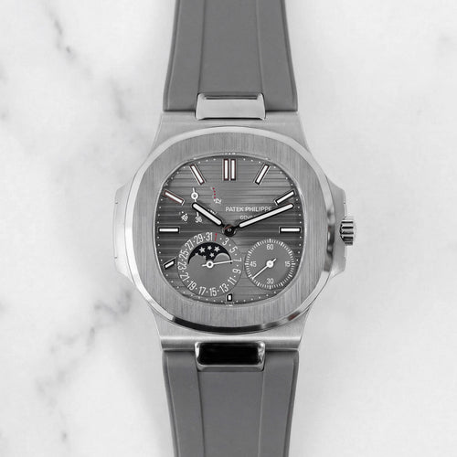 FKM Rubber Strap for Patek Philippe Nautilus - Steel Grey