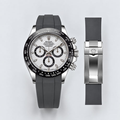 FKM Rubber Strap for Rolex Daytona on Bracelet - Carbon Grey