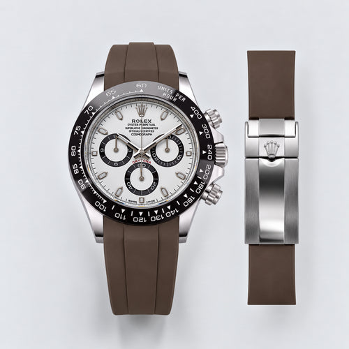 FKM Rubber Strap for Rolex Daytona on Bracelet - Mocha
