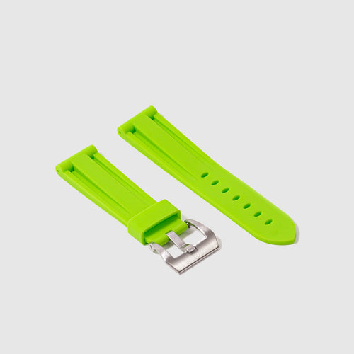 Rubber Strap for Breitling Navitimer - Lime Green