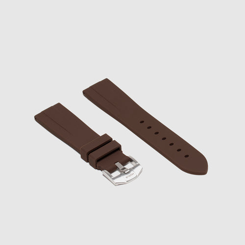 19mm Lug Width Rubber Strap - Espresso Brown