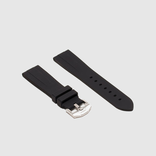 19mm Lug Width Rubber Strap - Jet Black