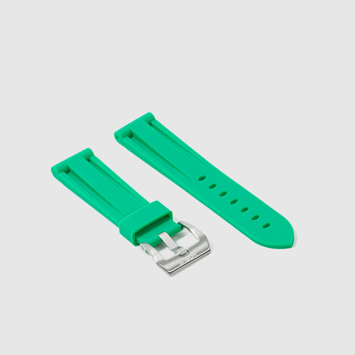 22mm Lug Width Rubber Strap - Shamrock Green