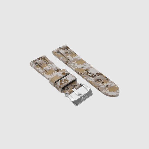 24mm Lug Width Rubber Strap - Desert Digi Camo