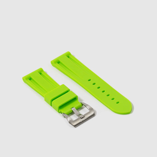 24mm Lug Width Rubber Strap - Lime Green