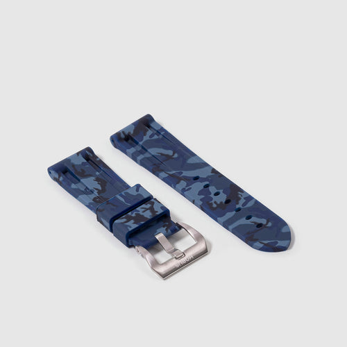 24mm Lug Width Rubber Strap - Ocean Camo