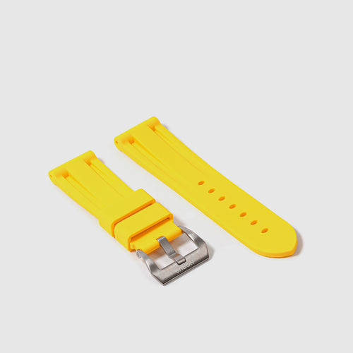 24mm Lug Width Rubber Strap - Sunshine Yellow