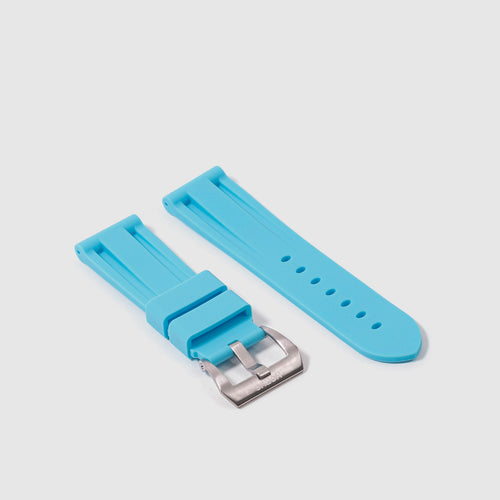 26mm Lug Width Rubber Strap - Miami Blue