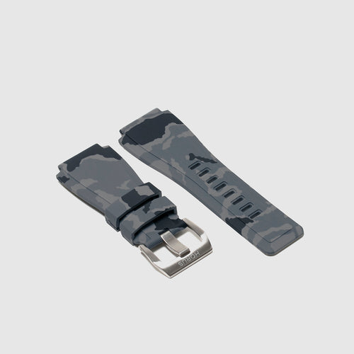 Rubber Strap for Bell & Ross BR-01 - Graphite Camo