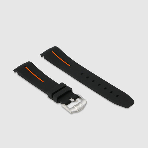 Rubber Strap for Rolex Submariner - Corsa Black & Orange