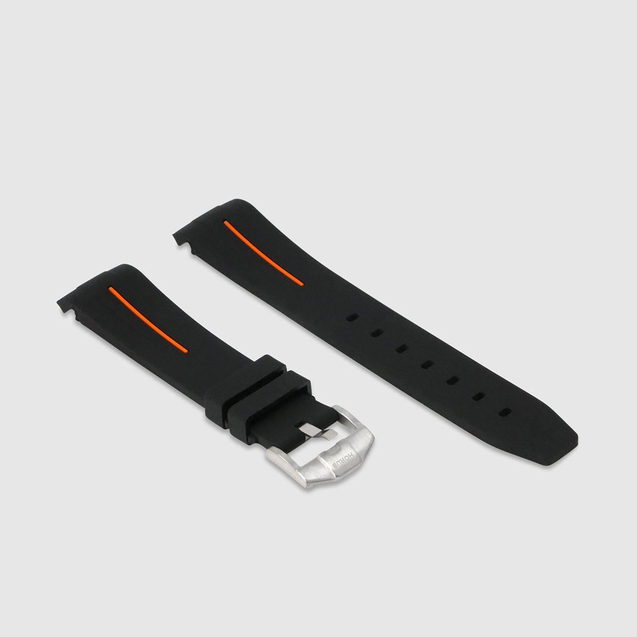 Rubber Strap for Swatch x Omega Moonswatch - Corsa Black & Orange