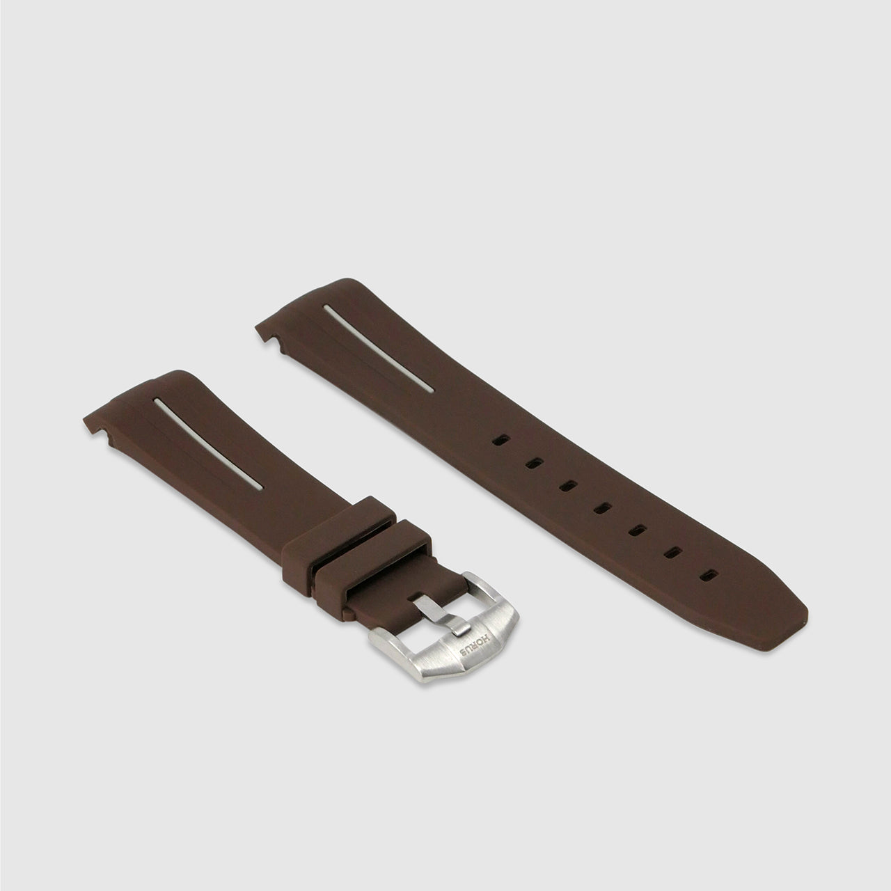Rubber Strap for Swatch x Omega Moonswatch - Corsa Espresso & Hurricane Grey