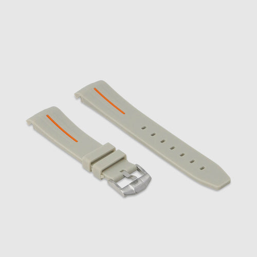 Rubber Strap for Swatch x Omega Moonswatch - Corsa Hurricane Grey & Orange