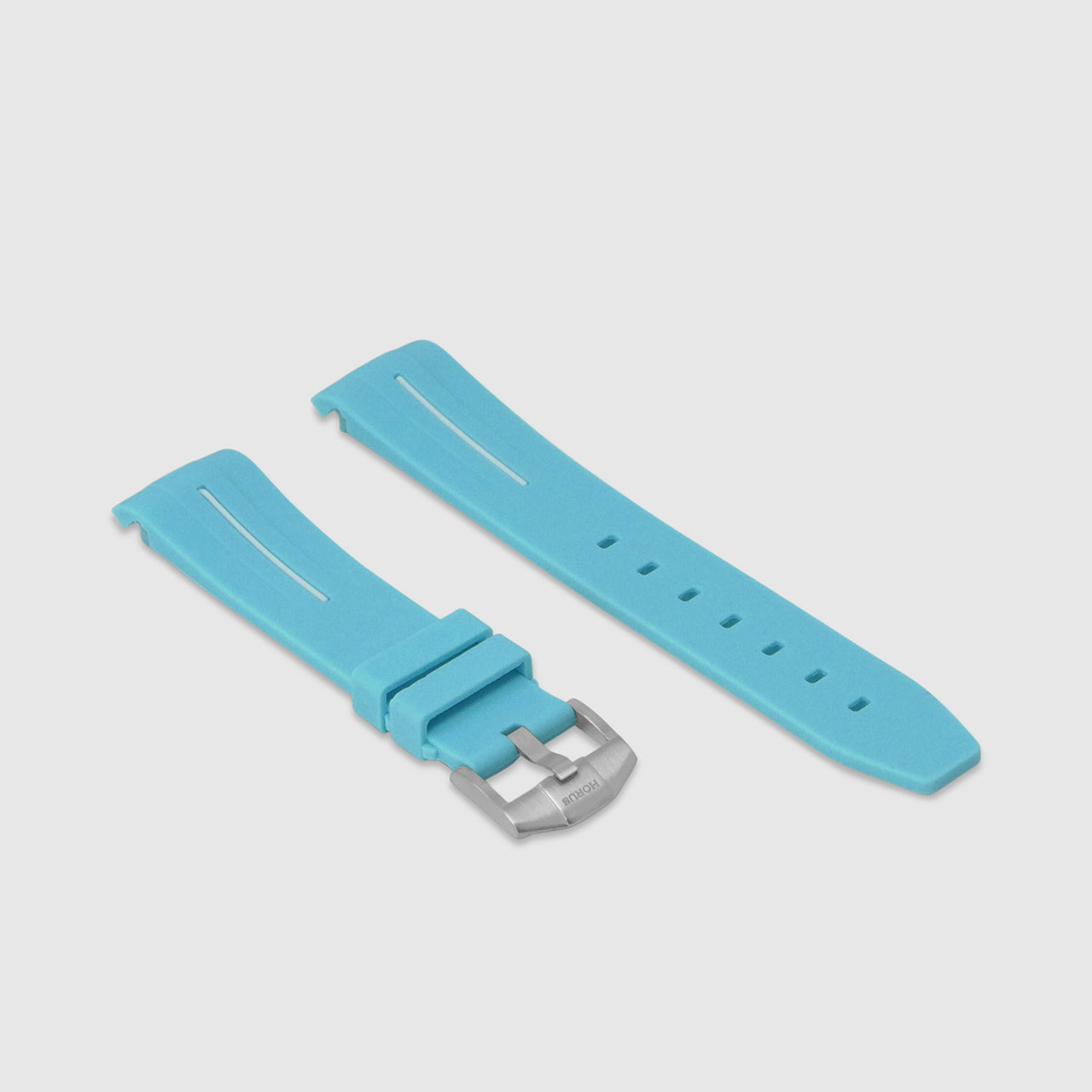 Rubber Strap for Rolex Daytona on Bracelet - Corsa Seafoam & White