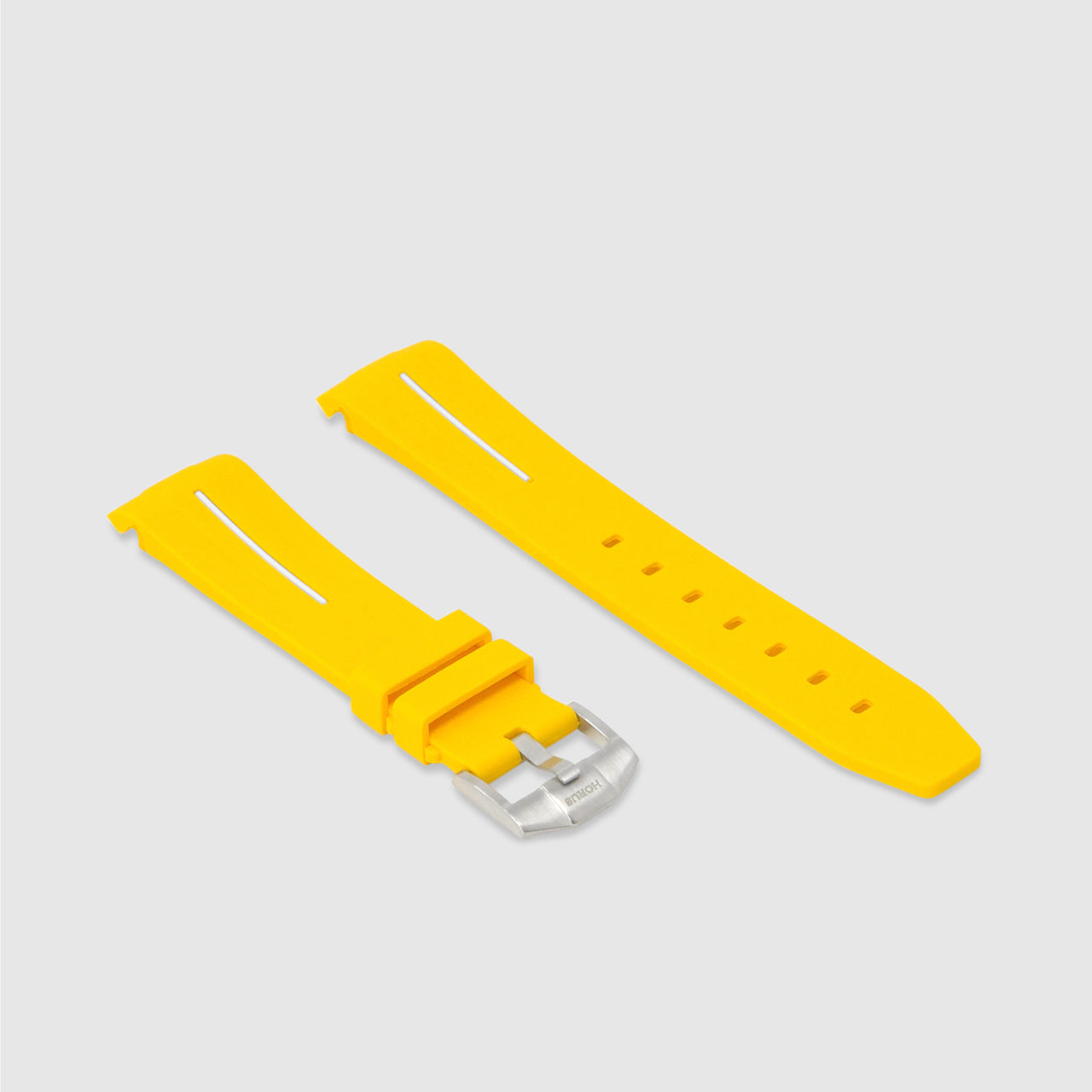 Rubber Strap for Rolex Daytona on Bracelet - Corsa Yellow & White