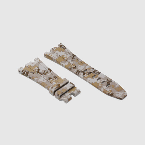 Rubber Strap for Audemars Piguet 42mm Royal Oak Offshore (Tang Buckle) - Desert Digi Camo