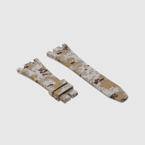 Rubber Strap for Audemars Piguet 42mm Royal Oak Offshore (Deployant Clasp) - Desert Digi Camo