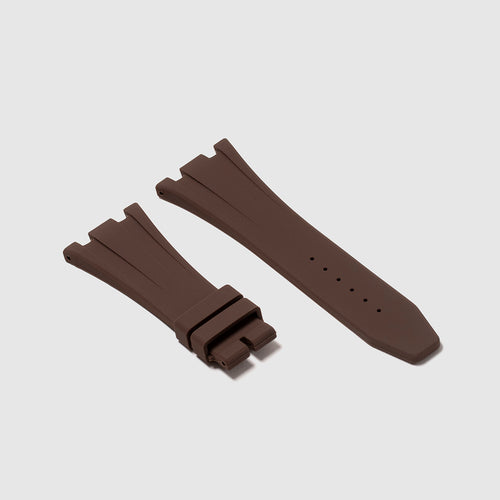 Rubber Strap for Audemars Piguet 42mm Royal Oak Offshore (Deployant Clasp) - Espresso Brown