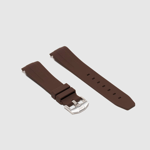 Rubber Strap for Rolex Daytona on Bracelet - Espresso Brown