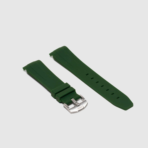 Rubber Strap for Omega Speedmaster - Forest Green