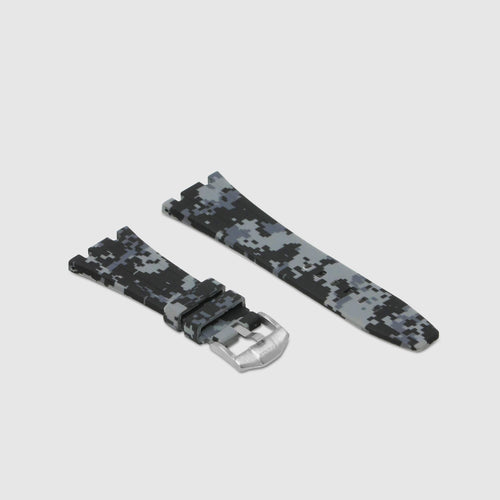 Rubber Strap for Audemars Piguet Royal Oak (41mm) - Graphite Digi Camo